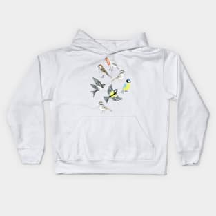 Illustrated Birds Kids Hoodie